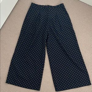 June & Hudson Blue and Gold Floral culottes.